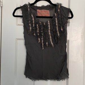 Sheer top with interesting detail!